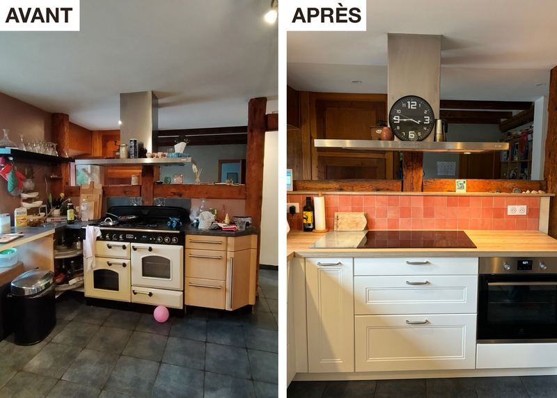 rénovation cuisine, avant/après